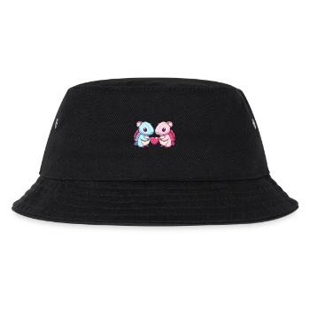 Gürteltier Paar Liebe Valentinstag - Kinder Bucket Hat - Schwarz - Vorne
