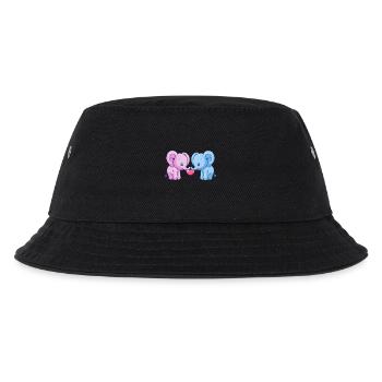 Mammut Paar Liebe Valentinstag - Kinder Bucket Hat - Schwarz - Vorne