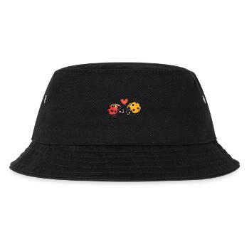 Marienkäfer Paar Liebe Valentinstag - Kinder Bucket Hat - Schwarz - Vorne