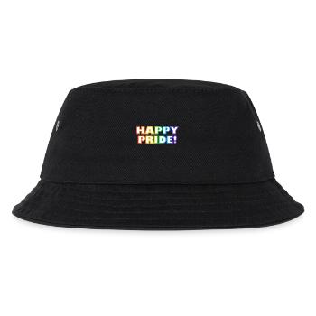 Happy Gay Pride Regenbogen LGBTQ - Kinder Bucket Hat - Schwarz - Vorne