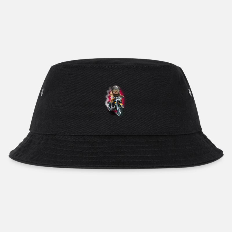 CAT RIDER - Kinder Bucket Hat - Schwarz