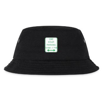 Verkehrsschild 1 Stunde Parken - Kinder Bucket Hat - Schwarz - Vorne