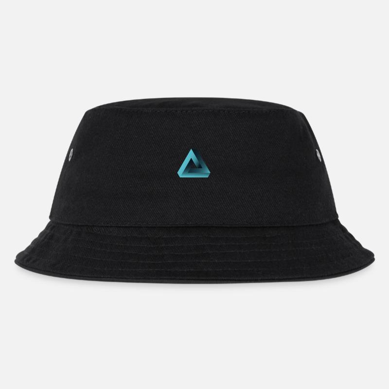 illusion optische Täuschung Pyramide illuminati ne - Kinder Bucket Hat - Schwarz
