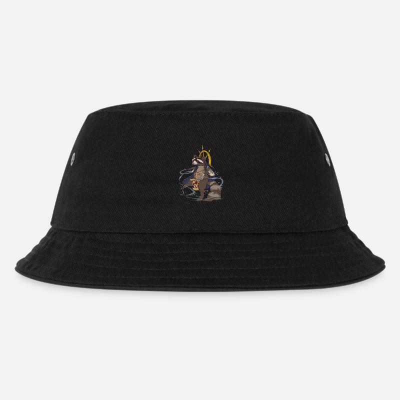 Waschbär Zauberer - Kinder Bucket Hat - Schwarz