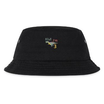 Zum 3 Geburtstag für Jungs Mädchen Ceratosaurus - Kinder Bucket Hat - Schwarz - Vorne
