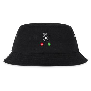 Call Mobile Anruf drohne drone - Kinder Bucket Hat - Schwarz - Vorne