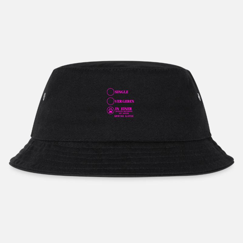 Beziehung Katzen liebe SPHYNX KATZE - Kinder Bucket Hat - Schwarz