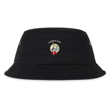 super sloth Faultier chillen lazy sleep nerd lo - Kids’ Bucket Hat - black - Front