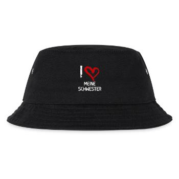 Ich liebe meine Schwester - Kinder Bucket Hat - Schwarz - Vorne