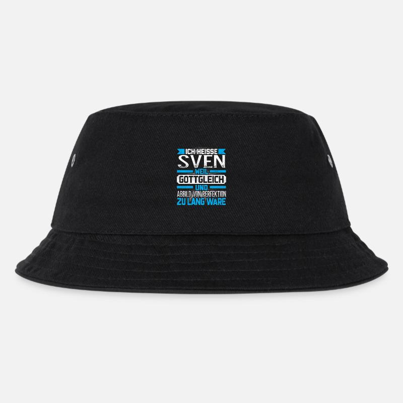 SVEN -Gottgleich - Kinder Bucket Hat - Schwarz