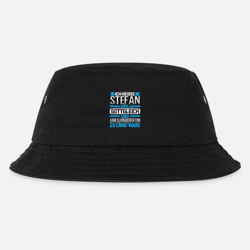 STEFAN - Gottgleich - Kinder Bucket Hat - Schwarz