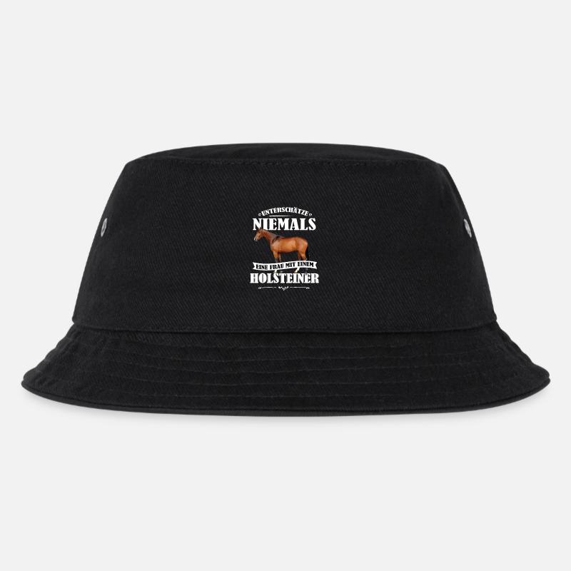 Holsteiner Pferde Shirt-UNF - Kinder Bucket Hat - Schwarz
