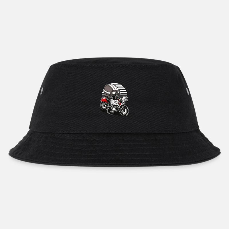 COMIC CAFERACER - Comic Cartoon Shirt Motiv - Kinder Bucket Hat - Schwarz