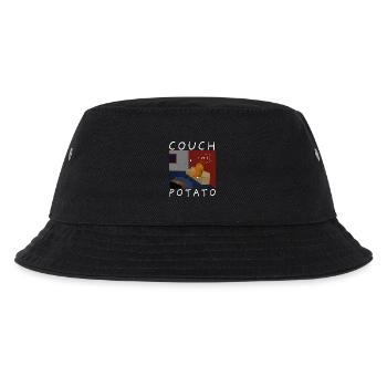 Couch Potato Faule Kartoffel Wohnzimmer Design - Kinder Bucket Hat - Schwarz - Vorne