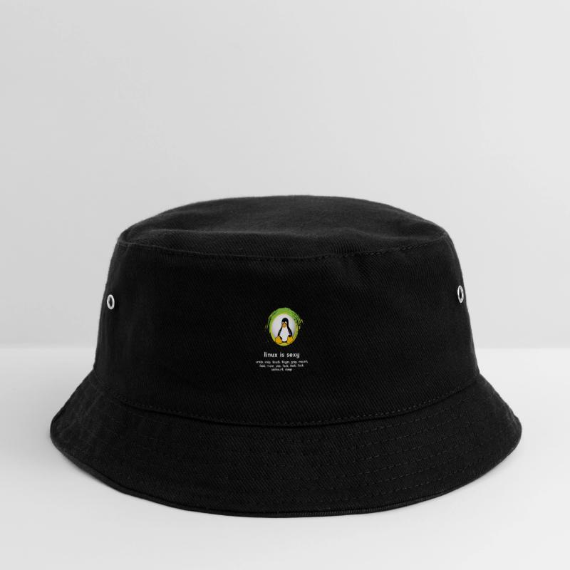 Computer System Penguin Nerd pc inside code admin Kids’ Bucket Hat