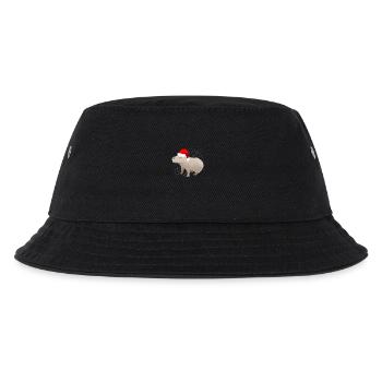 Capybara With Santa Hat Merry Christmas Holiday - Kids’ Bucket Hat - black - Front
