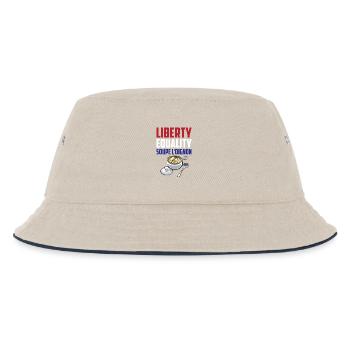 Freiheit, Gleichheit Soupe L'Oignon Kühles französisches Lebensmittel - Kinder Bucket Hat - Natur/Navy - Vorne