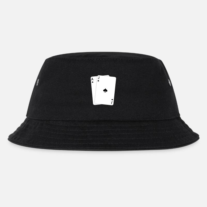 Blackjack AJ - Kinder Bucket Hat - Schwarz