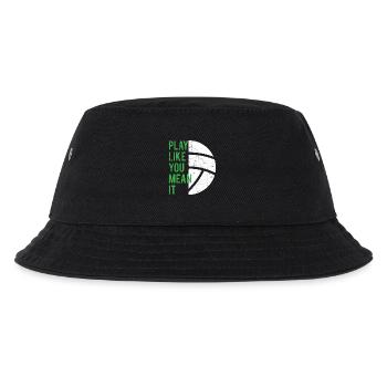 Volleyball T-Shirt - Geschenk - Beachvolleyball - Kinder Bucket Hat - Schwarz - Vorne