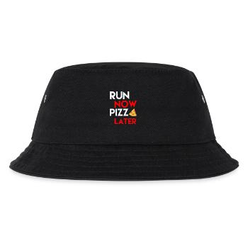 Funny pizza shirt gift for runner + sportsman - Kids’ Bucket Hat - black - Front