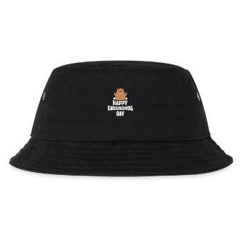 Glückliches Groundhog Day T-Shirt - Waldmurmeltier 1886 - Kinder Bucket Hat - Schwarz - Vorne