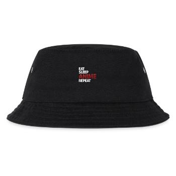 Eat Sleep Anime Repeat Japanese Animation - Kinder Bucket Hat - Schwarz - Vorne