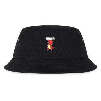Dinosaure Dino Rawr cadeau vintage animal rouge - Bob Enfant - noir - Devant