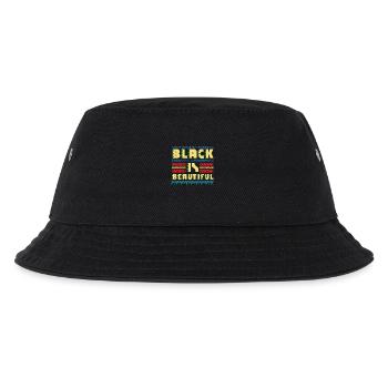 Black is Beautiful - natural african gift design - Kinder Bucket Hat - Schwarz - Vorne