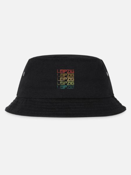 Leipzig - Used Look - Kinder Bucket Hat - Schwarz