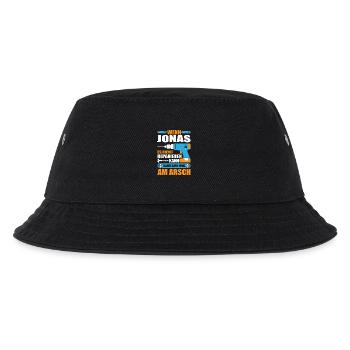 JONAS Name Geschenk Reparatur reparieren - Kinder Bucket Hat - Schwarz - Vorne