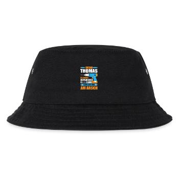 Thomas Name Geschenk Reparatur reparieren - Kinder Bucket Hat - Schwarz - Vorne