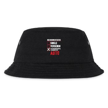 Beziehungsstatus Auto - Kinder Bucket Hat - Schwarz - Vorne