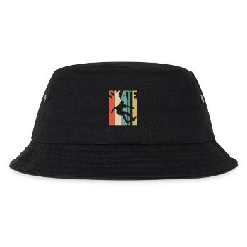 Skateboarding Skater Skateboard Skating Vintage - Kinder Bucket Hat - Schwarz - Vorne