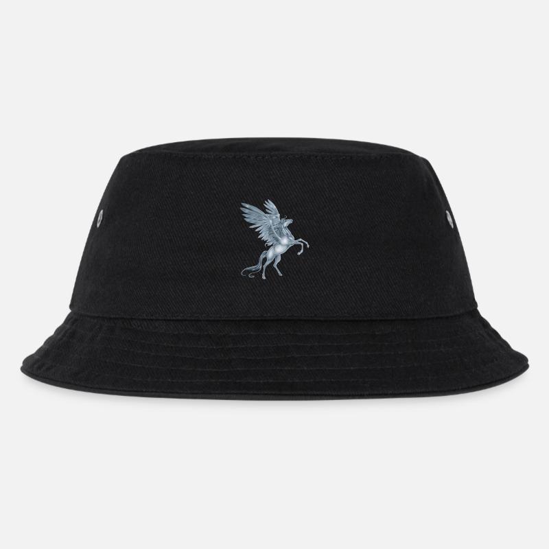Pegasus Aufzucht - Kinder Bucket Hat - Schwarz