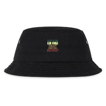 Glück ist wie ein Furz! - Kinder Bucket Hat - Schwarz - Vorne