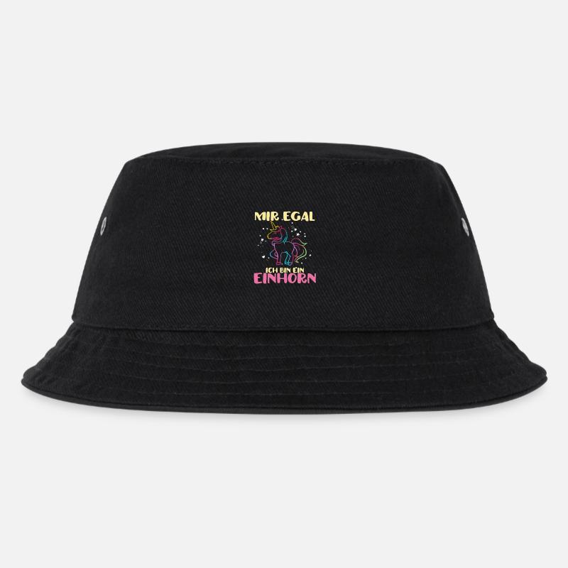 Einhorn - Kinder Bucket Hat - Schwarz