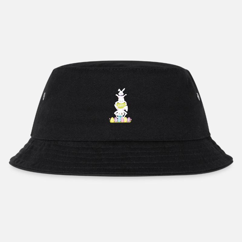 Happy eastern - Kids’ Bucket Hat - black