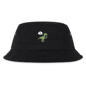 Ist das Bio? Dino - Vegan - Dinosaurier - Kinder Bucket Hat - Schwarz - Vorne