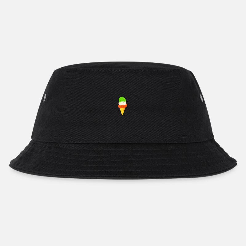 Italienisches Eis Gelato Waffel Geschenk Sommer - Kinder Bucket Hat - Schwarz