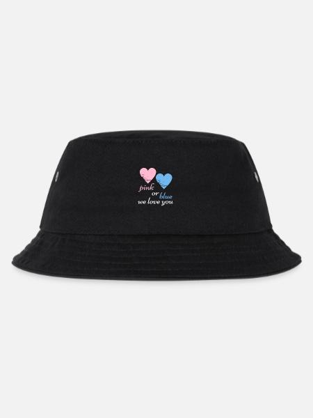 Rose ou bleu nous aimons la grossesse de naissance de bébé - Bob Enfant - noir