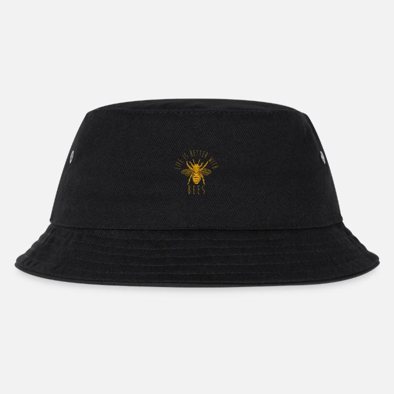 Bienen Imker Geschenk - Kinder Bucket Hat - Schwarz