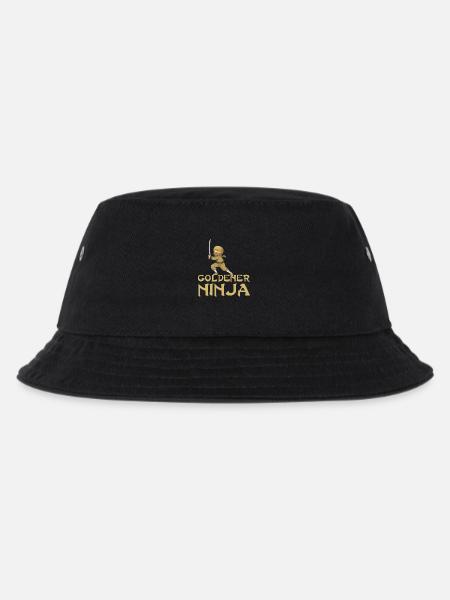 Goldener Gold Ninja T-Shirt - Geschenkidee - Kinder Bucket Hat - Schwarz