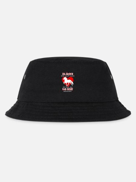 Isländer Icelandic Horse Isi Island Pferd Pony - Kinder Bucket Hat - Schwarz