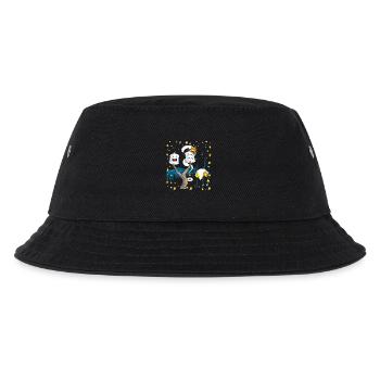 Happy Camper Marshmallow Lagerfeuer Geschenk Shirt - Kinder Bucket Hat - Schwarz - Vorne