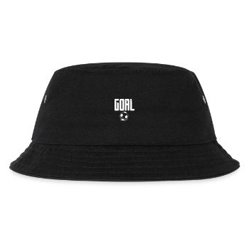 GOAL Fußball Weltmeisterschaft Geschenkidee - Kinder Bucket Hat - Schwarz - Vorne