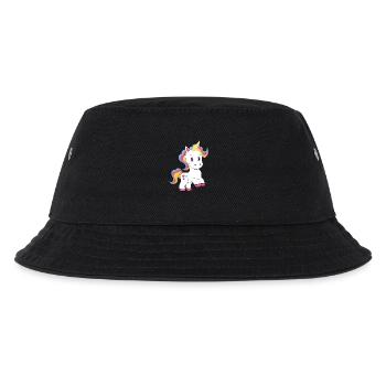 Einhorn - Kinder Bucket Hat - Schwarz - Vorne