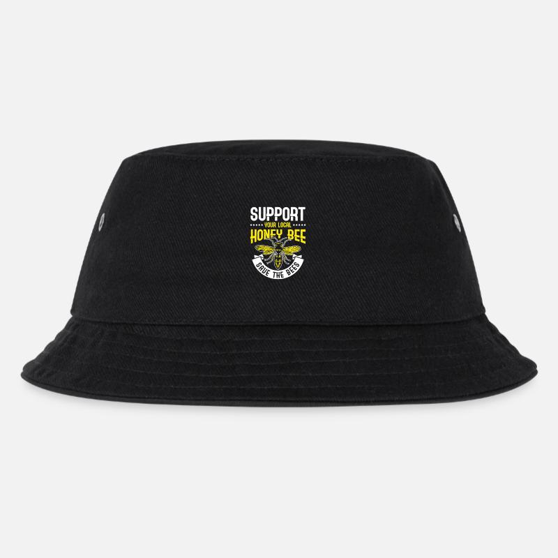 Support your local Honey Bee Save the Bees - Kinder Bucket Hat - Schwarz