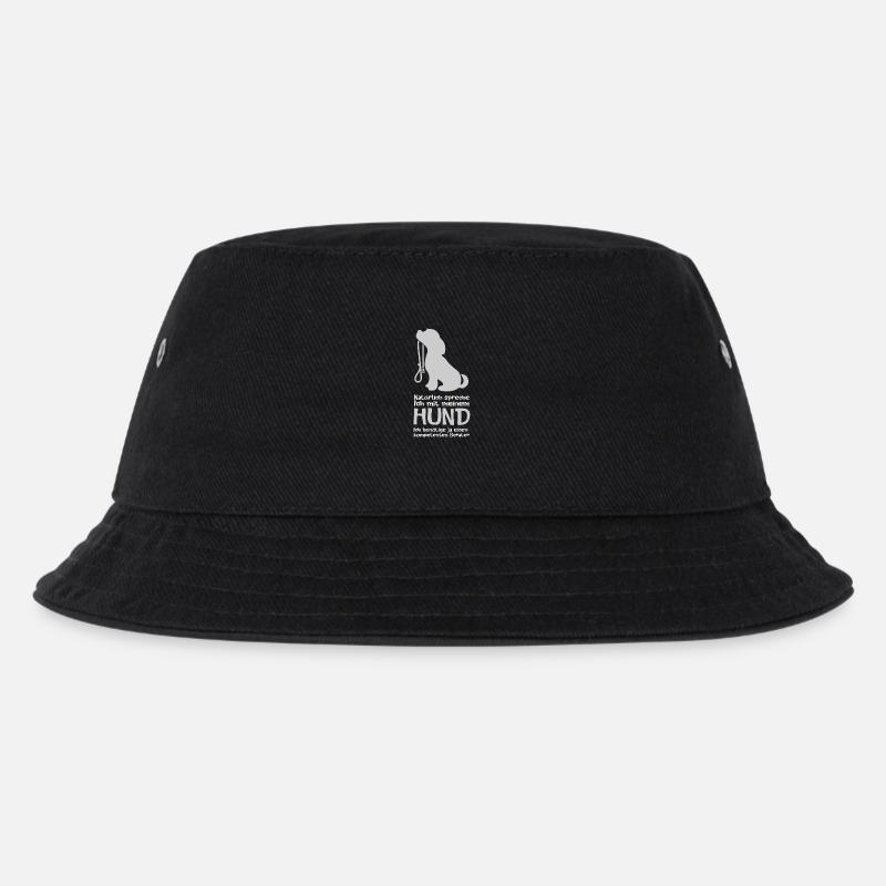 Hund - Kinder Bucket Hat - Schwarz