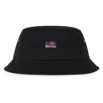 USA Flagge Amerika Freiheit Reise route 66 shirt - Kinder Bucket Hat - Schwarz - Vorne