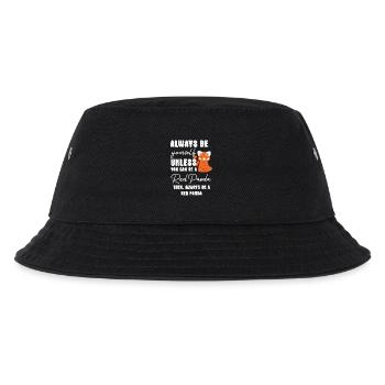 Roter Panda - Katzenbär -Always be yourself - Kinder Bucket Hat - Schwarz - Vorne